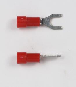 22-18 VINYL SPADE TERMINAL - STUD SIZE - #6